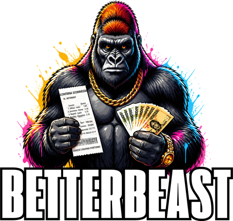 Il gorilla di BetterBeast con la schedina e le banconote